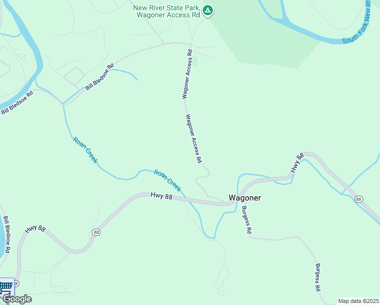 map of restaurants, bars, coffee shops, grocery stores, and more near 485 Wagoner Access Road in Jefferson