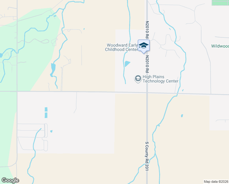 map of restaurants, bars, coffee shops, grocery stores, and more near Hanks Trail in Woodward