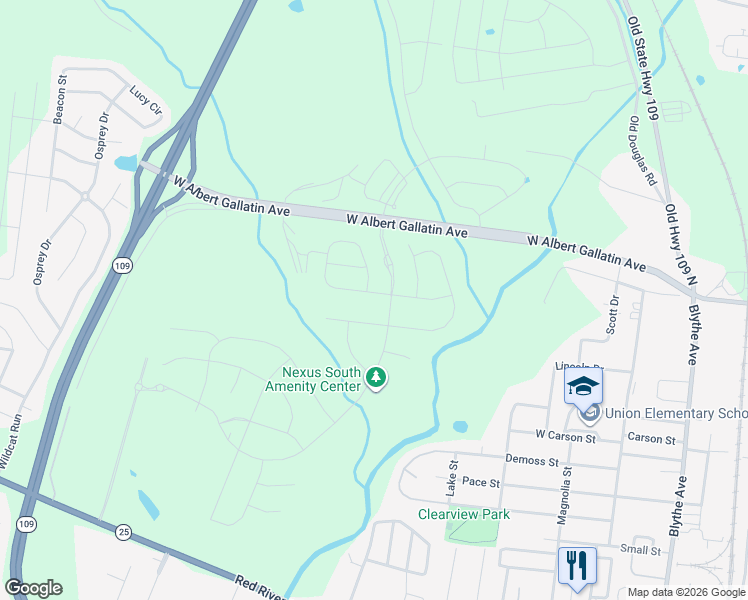 map of restaurants, bars, coffee shops, grocery stores, and more near 817 Lackey Circle in Gallatin
