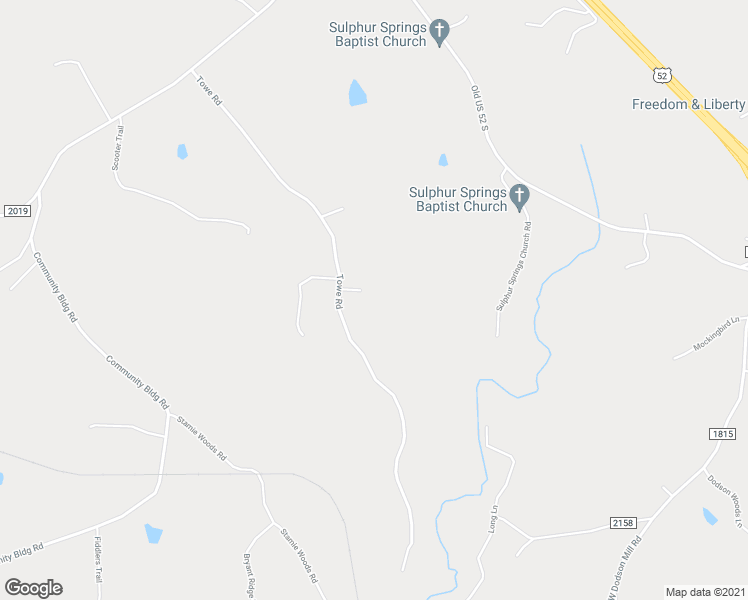 map of restaurants, bars, coffee shops, grocery stores, and more near 425 Towe Road in Pilot Mountain