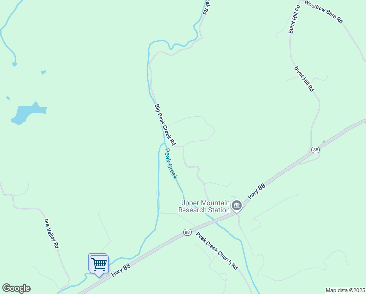 map of restaurants, bars, coffee shops, grocery stores, and more near 101 Big Peak Creek Road in Laurel Springs