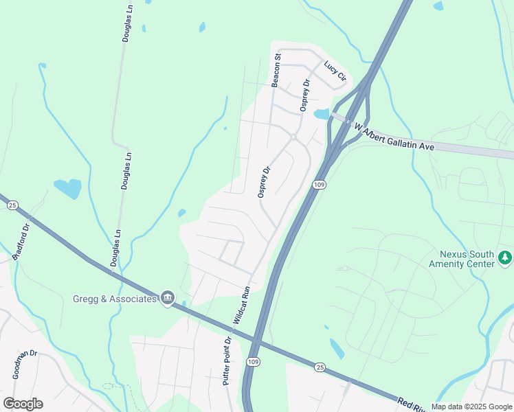 map of restaurants, bars, coffee shops, grocery stores, and more near 226 Osprey Drive in Gallatin