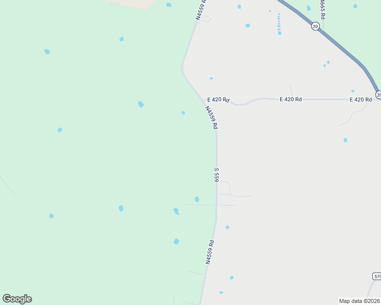 map of restaurants, bars, coffee shops, grocery stores, and more near 42381 South 559 in Delaware County