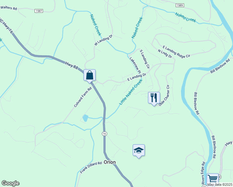 map of restaurants, bars, coffee shops, grocery stores, and more near 181 Birkdale Court in Jefferson