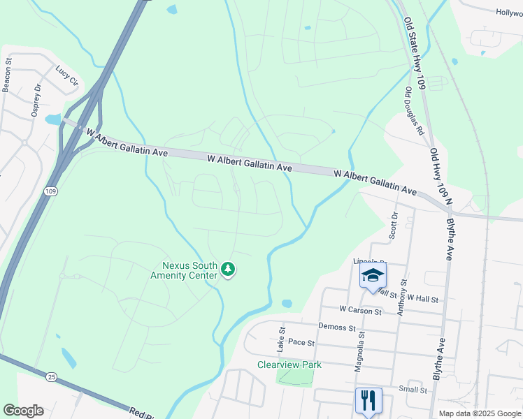 map of restaurants, bars, coffee shops, grocery stores, and more near 676 Center Street in Gallatin