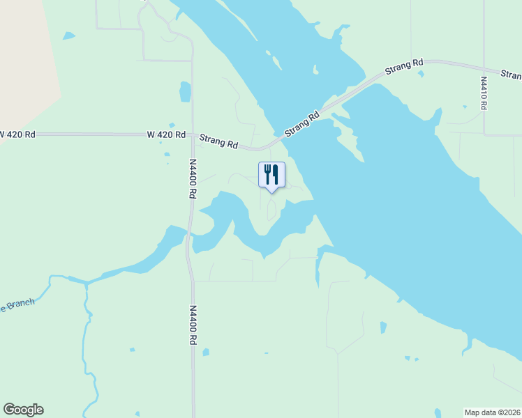 map of restaurants, bars, coffee shops, grocery stores, and more near 68 Bluff Road in Adair