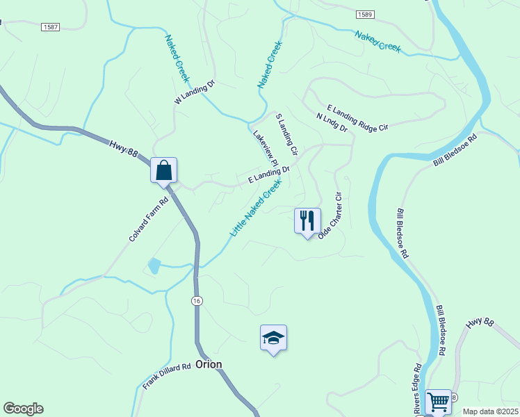 map of restaurants, bars, coffee shops, grocery stores, and more near 394 Birkdale Ridge in Jefferson