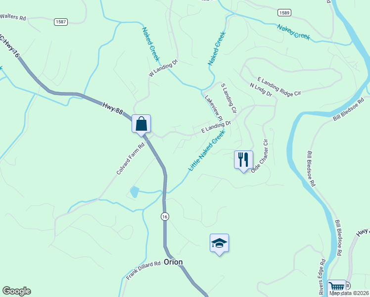 map of restaurants, bars, coffee shops, grocery stores, and more near 181 Birkdale Court in Jefferson