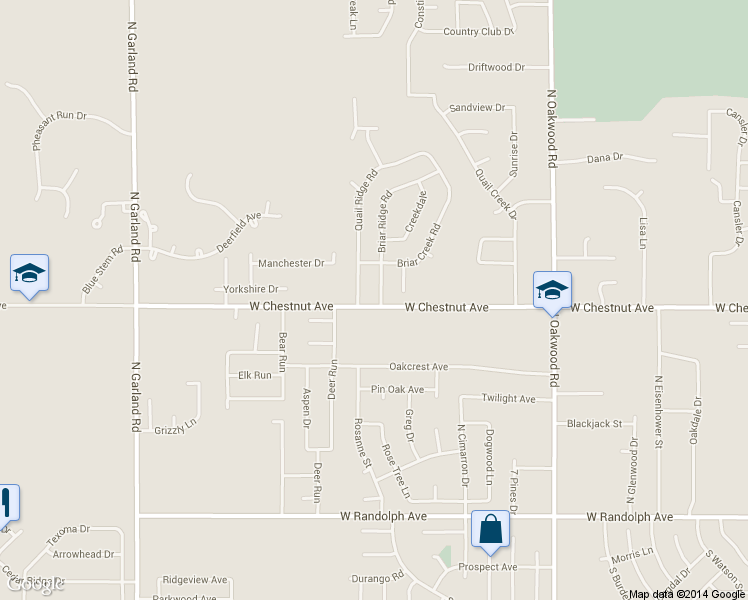 map of restaurants, bars, coffee shops, grocery stores, and more near 902 Briar Ridge Road in Enid