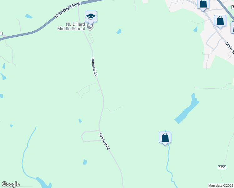 map of restaurants, bars, coffee shops, grocery stores, and more near 769 Hatchett Road in Yanceyville