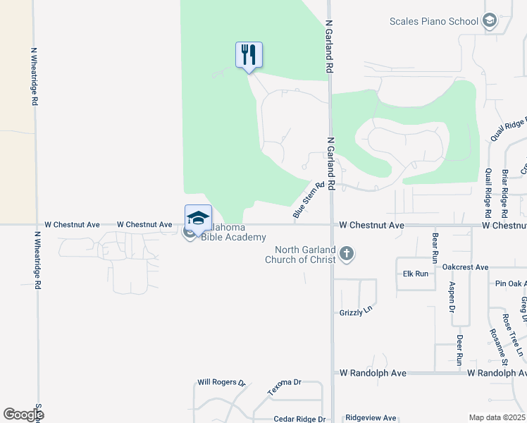 map of restaurants, bars, coffee shops, grocery stores, and more near 5506 West Chestnut Avenue in Enid