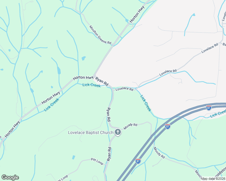 map of restaurants, bars, coffee shops, grocery stores, and more near 2 Lovelace Road in Fall Branch