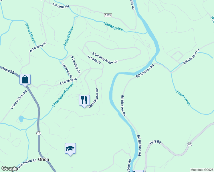 map of restaurants, bars, coffee shops, grocery stores, and more near 234 River Knoll Drive in Jefferson