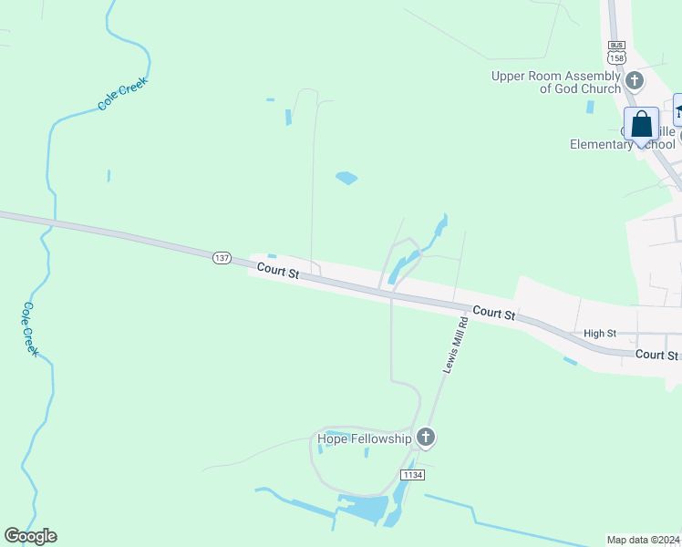 map of restaurants, bars, coffee shops, grocery stores, and more near 811 Court Street in Gatesville
