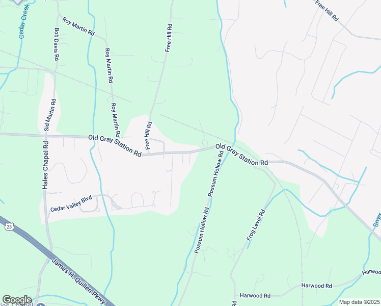 map of restaurants, bars, coffee shops, grocery stores, and more near 530 Old Gray Station Road in Johnson City