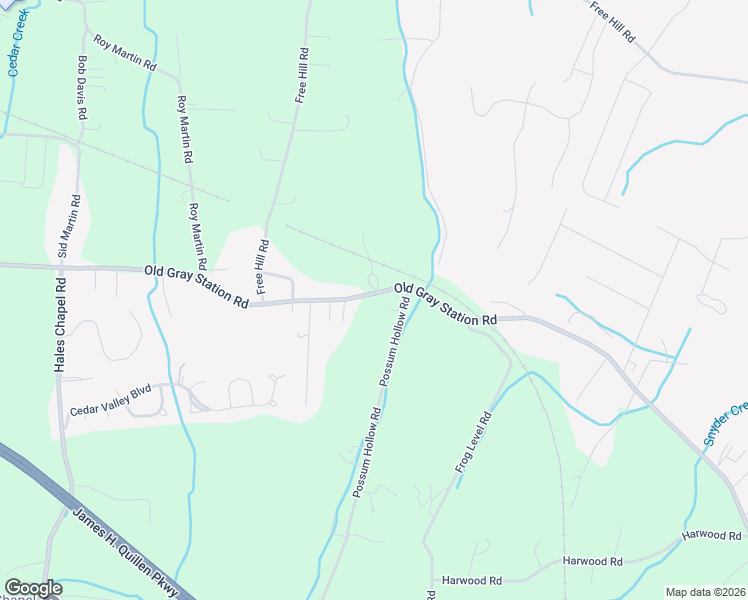 map of restaurants, bars, coffee shops, grocery stores, and more near 542 Old Gray Station Road in Johnson City