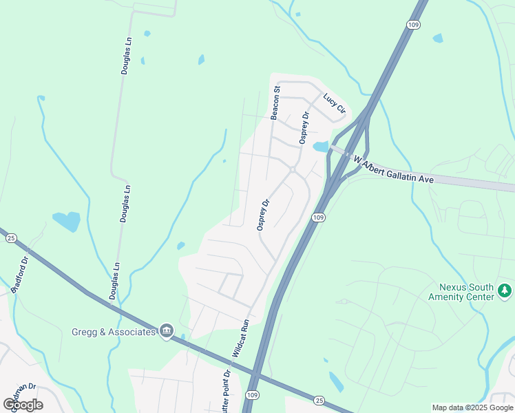 map of restaurants, bars, coffee shops, grocery stores, and more near 250 Osprey Drive in Gallatin