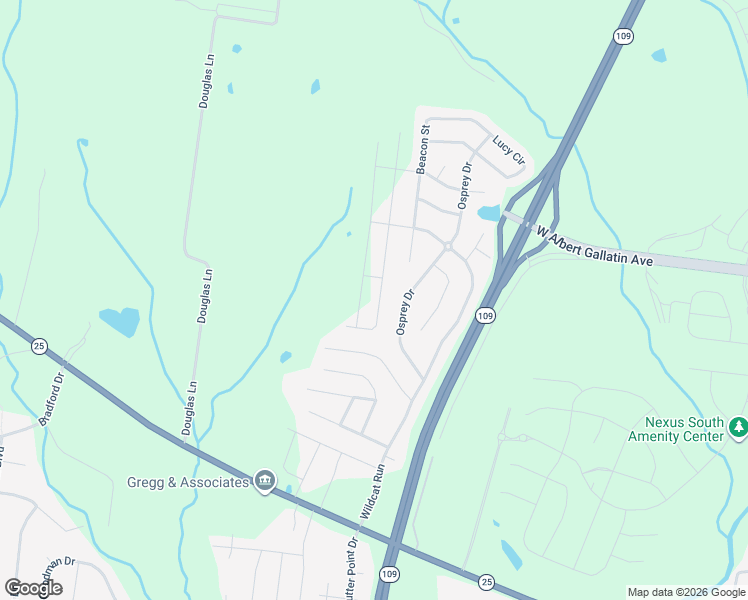 map of restaurants, bars, coffee shops, grocery stores, and more near 246 Osprey Drive in Gallatin