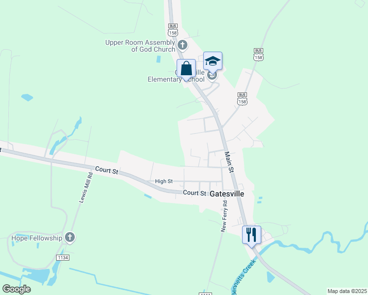 map of restaurants, bars, coffee shops, grocery stores, and more near in Gatesville