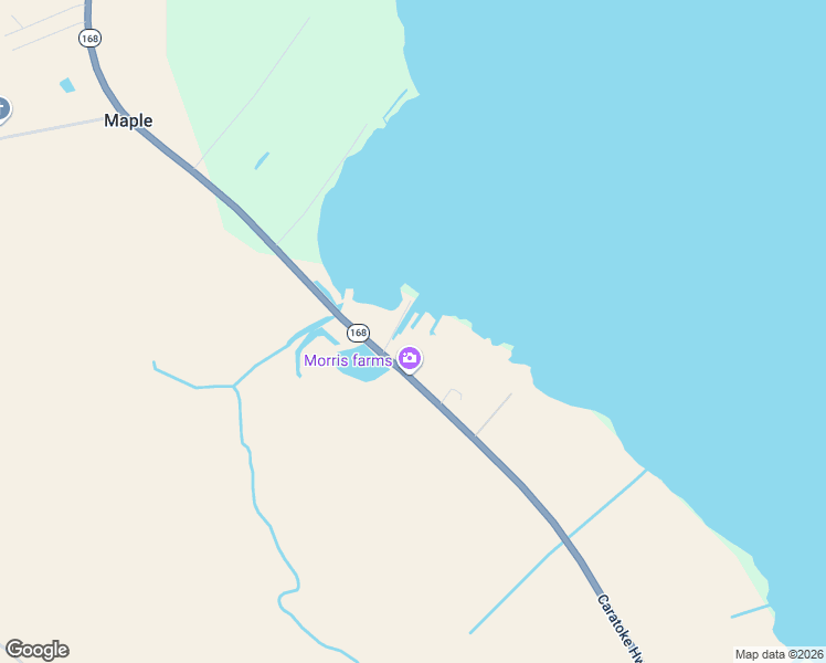 map of restaurants, bars, coffee shops, grocery stores, and more near 3619 Caratoke Highway in Maple