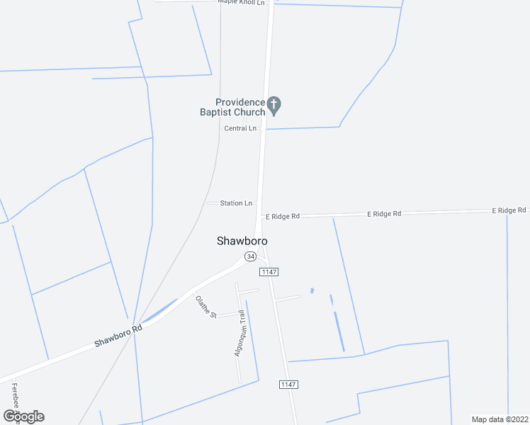 map of restaurants, bars, coffee shops, grocery stores, and more near 1180 East Ridge Road in Shawboro