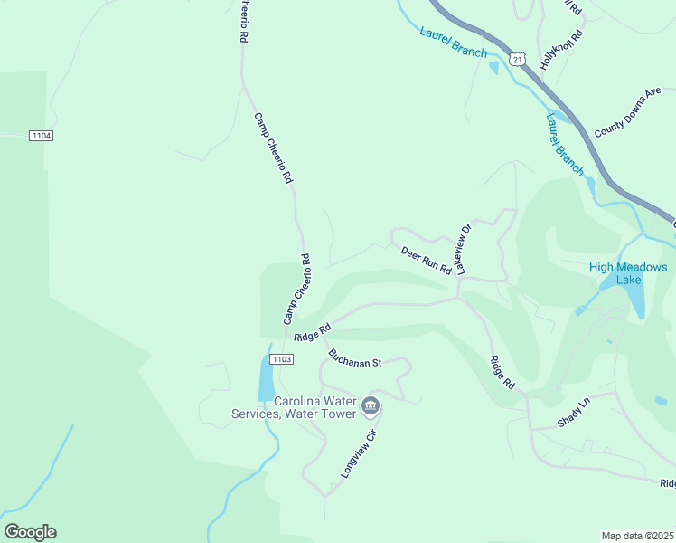 map of restaurants, bars, coffee shops, grocery stores, and more near 377 Deer Run Road in Glade Valley