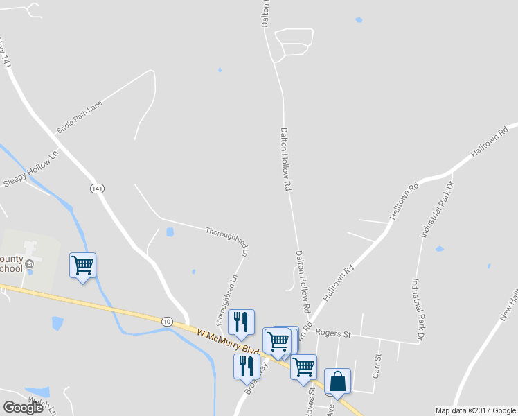 map of restaurants, bars, coffee shops, grocery stores, and more near 310 Dalton Hollow Road in Hartsville