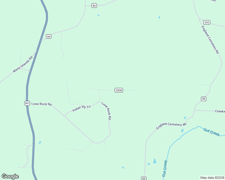 map of restaurants, bars, coffee shops, grocery stores, and more near County Road 2038 in Fulton County