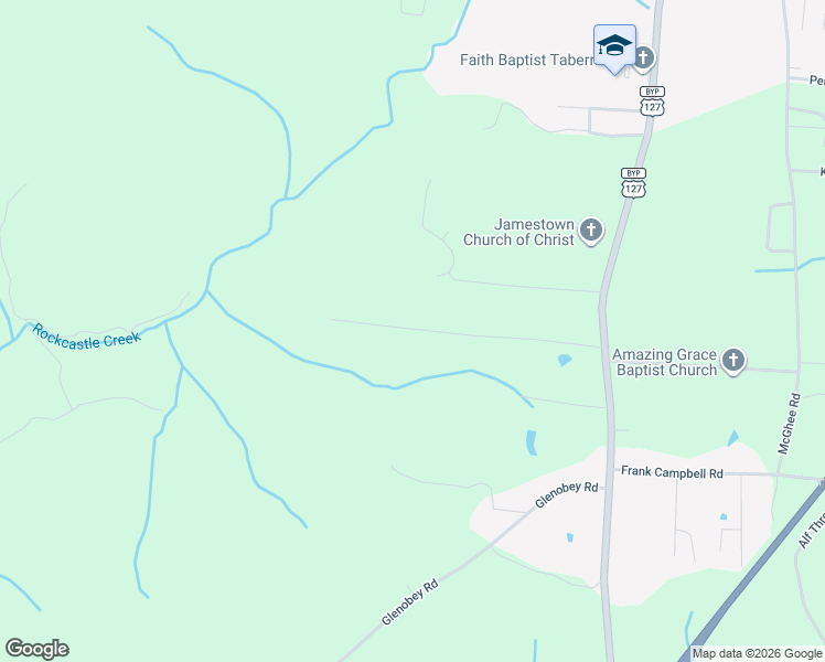 map of restaurants, bars, coffee shops, grocery stores, and more near 1101 Franklin Road in Jamestown