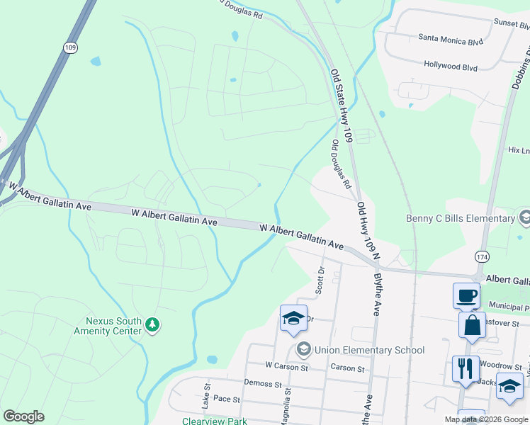 map of restaurants, bars, coffee shops, grocery stores, and more near 140 Dirt Road in Gallatin
