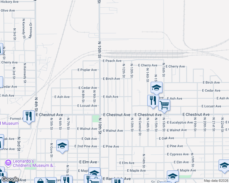 map of restaurants, bars, coffee shops, grocery stores, and more near 1118 North Davis Street in Enid