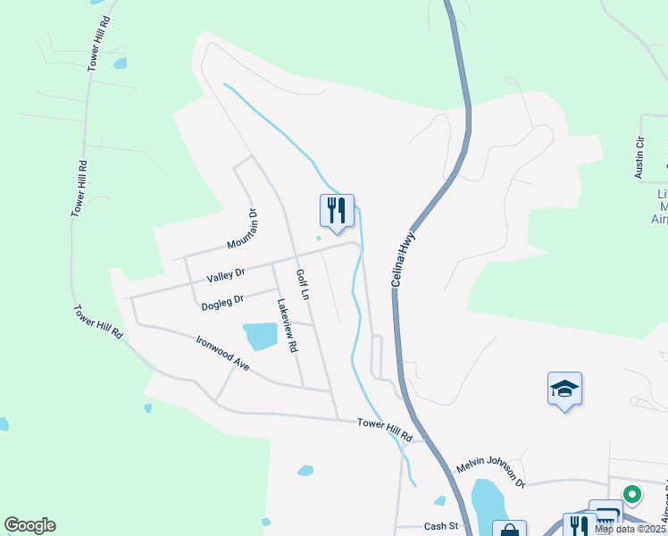 map of restaurants, bars, coffee shops, grocery stores, and more near 1471 Hialea Drive in Livingston