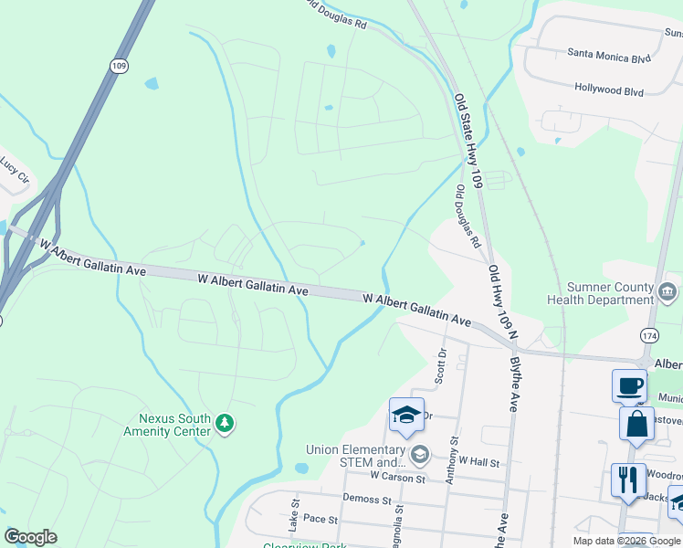 map of restaurants, bars, coffee shops, grocery stores, and more near 150 Dirt Road in Gallatin