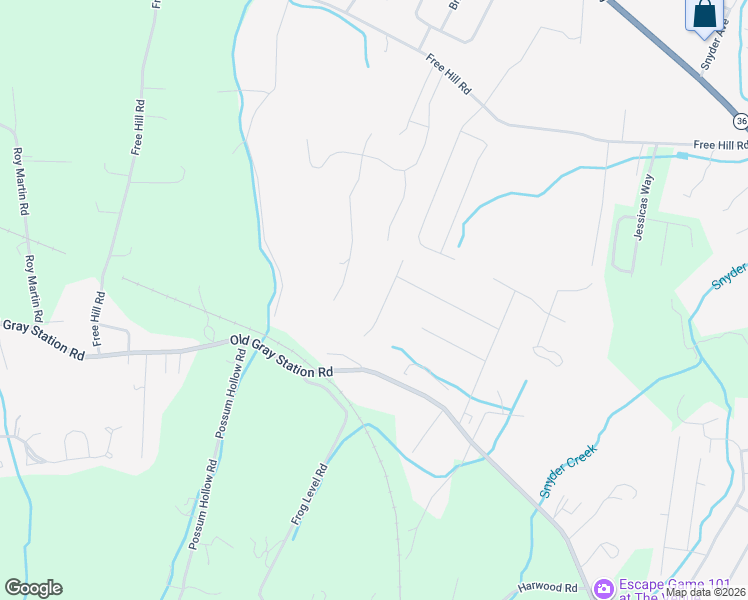 map of restaurants, bars, coffee shops, grocery stores, and more near 100 Hillrise Road in Gray