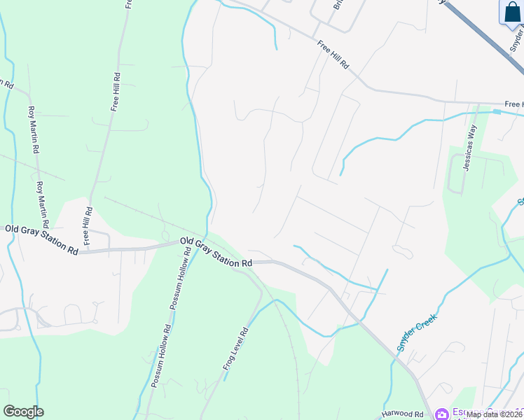 map of restaurants, bars, coffee shops, grocery stores, and more near 1187 Cliffview Circle in Gray