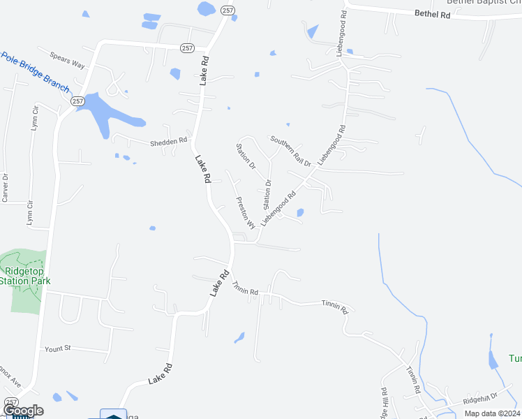 map of restaurants, bars, coffee shops, grocery stores, and more near 1028 Station Drive in Goodlettsville