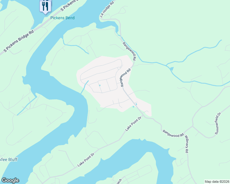 map of restaurants, bars, coffee shops, grocery stores, and more near 205 James Court in Piney Flats