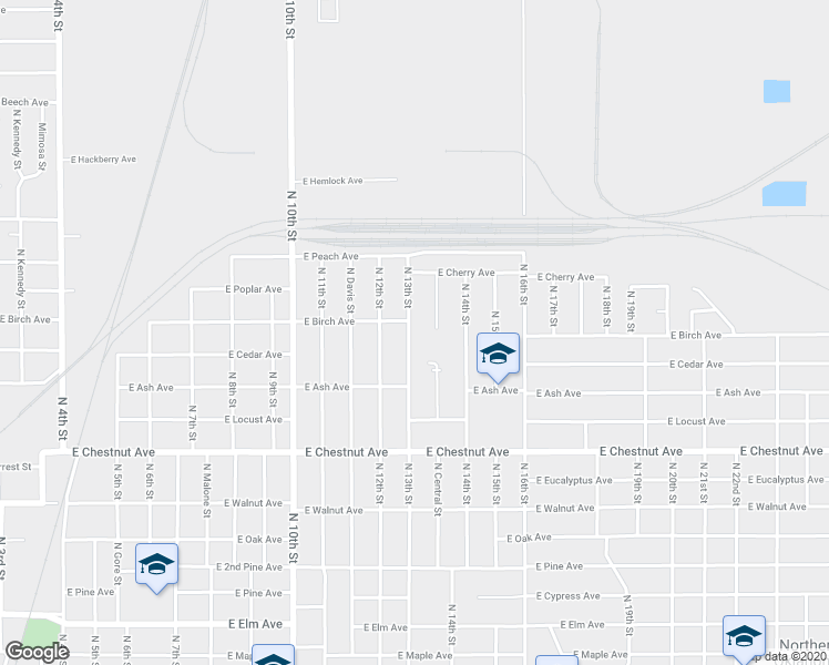 map of restaurants, bars, coffee shops, grocery stores, and more near 1301 North 13th Street in Enid