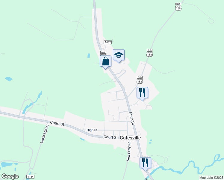 map of restaurants, bars, coffee shops, grocery stores, and more near in Gates