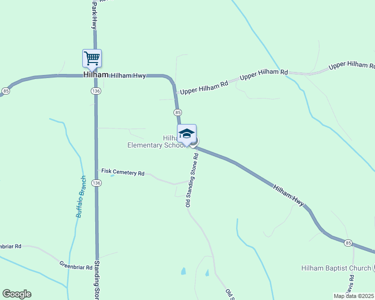 map of restaurants, bars, coffee shops, grocery stores, and more near 2305 Hilham Highway in Livingston