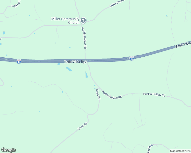 map of restaurants, bars, coffee shops, grocery stores, and more near 12669 Punkin Hollow Road in Bentonville