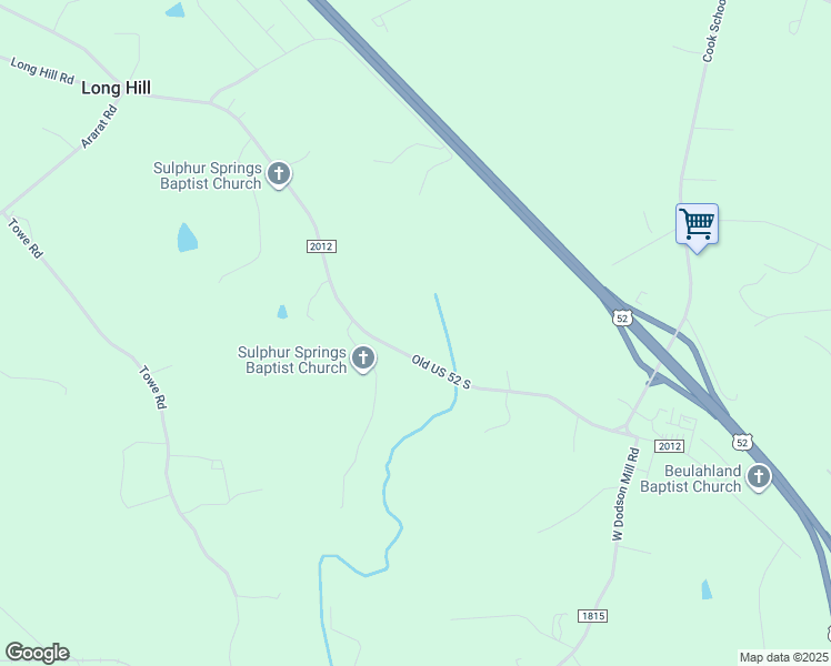 map of restaurants, bars, coffee shops, grocery stores, and more near 2807 Old US 52 South in Pilot Mountain