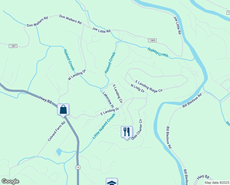 map of restaurants, bars, coffee shops, grocery stores, and more near 209 Lakeview Place in Jefferson
