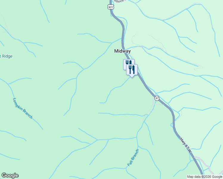 map of restaurants, bars, coffee shops, grocery stores, and more near 6200 Crossroads Drive in Mountain City