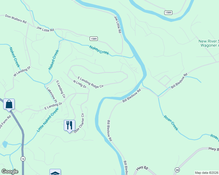 map of restaurants, bars, coffee shops, grocery stores, and more near 450 East Landing Ridge Circle in Jefferson