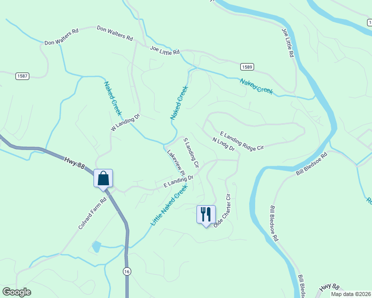 map of restaurants, bars, coffee shops, grocery stores, and more near 209 Lakeview Place in Jefferson