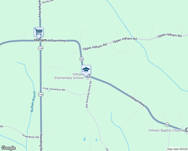 map of restaurants, bars, coffee shops, grocery stores, and more near 2290 Hilham Highway in Livingston
