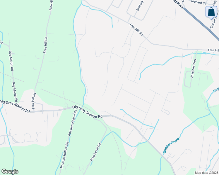 map of restaurants, bars, coffee shops, grocery stores, and more near 1169 Cliffview Cir in Gray