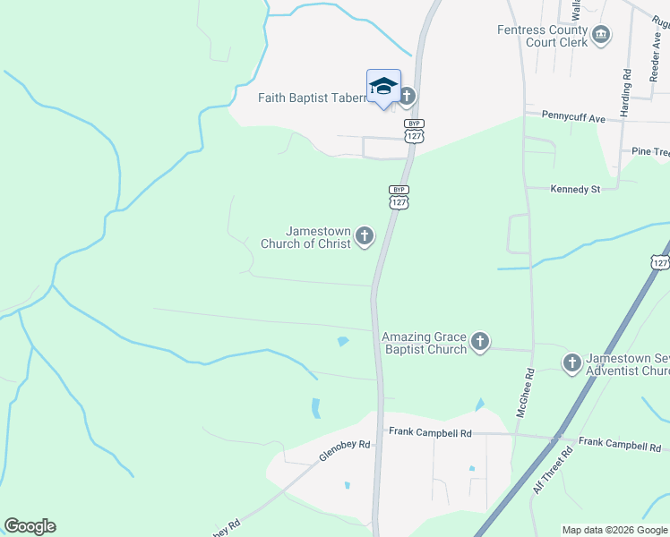 map of restaurants, bars, coffee shops, grocery stores, and more near 52 Duncan Hinds Road in Jamestown