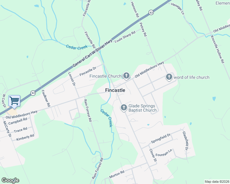 map of restaurants, bars, coffee shops, grocery stores, and more near in Fincastle